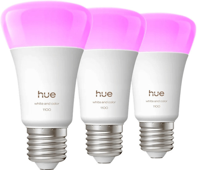 Philips Hue White & Color Ambiance LED Filament E27 Smart Bulb 3er-Pack, Multicolour/Weiß - Bild 1