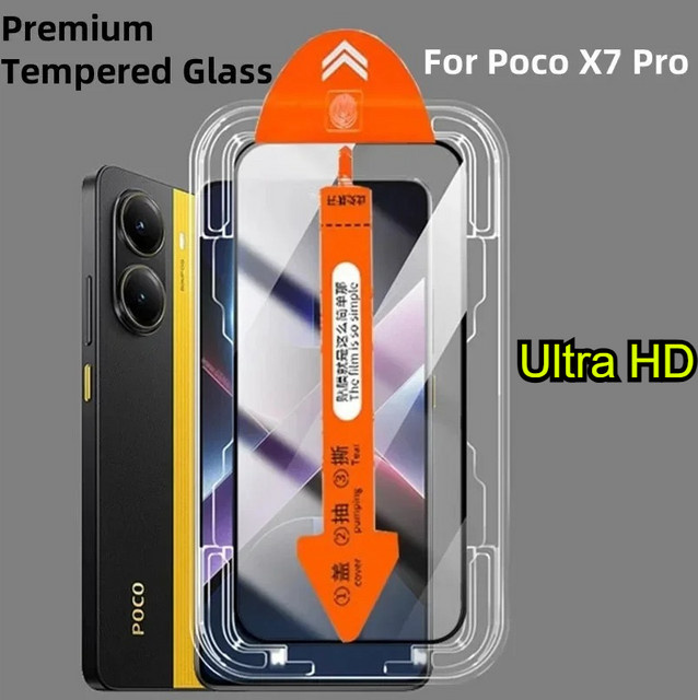 Xiaomi Schutzfolie aus 2,5D HD gehärtetem Glas für Poco X7 X6 X5 F8 F7 Pro Ultra, transparent, 2-4 Stück - Bild 1