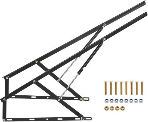 VEVOR DIY Schrankbett-Mechanik-Hardware-Kit Deluxe, vertikaler Bettlift mit pneumatischem Hebel und Hochleistungs-Bettstütze, Farbe: Schwarz, Tragkraft: 69,8 kg, kompatible Bettgröße: 149,88 x 179,99 cm - Bild 1