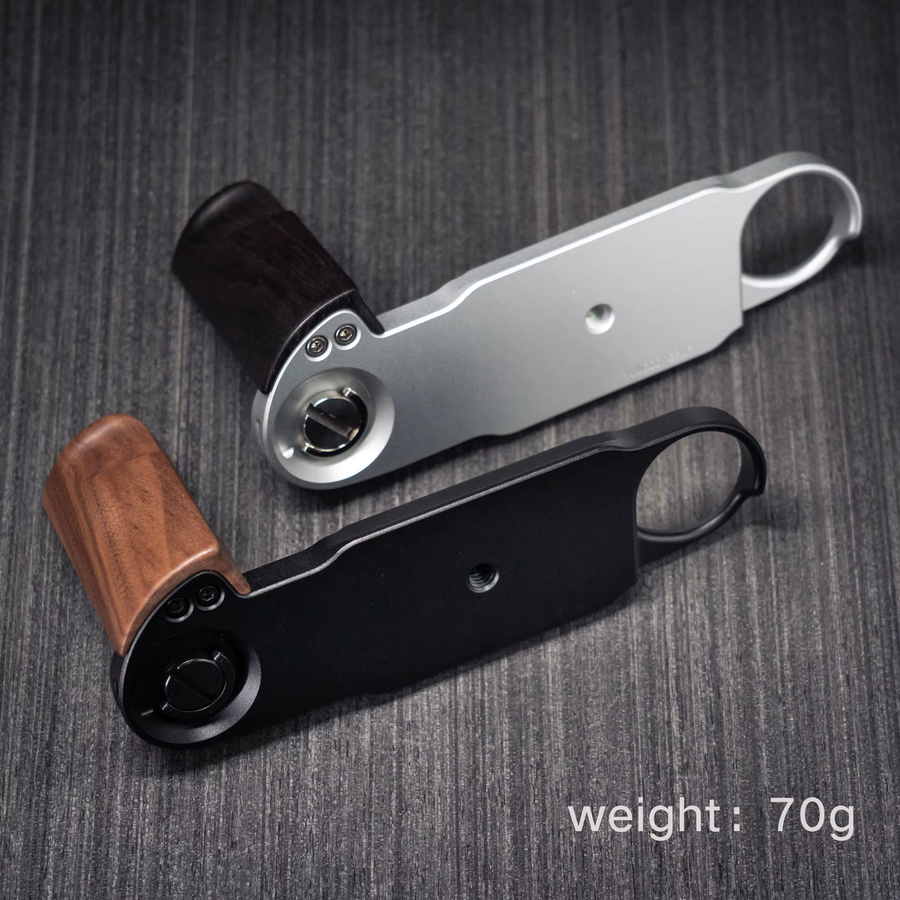 ANDWOOD Holz-L-Handgriffhalter für Leica M Serie mit Legierungsbasis in Silber für Arca-Typ Stativaufnahme - Bild 2