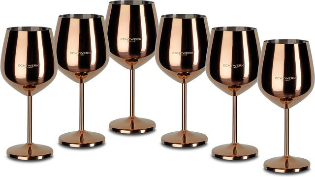 ECHTWERK Edelstahlgläser Kupfer, 6er Set, 0,5 l pro Glas - Bild 1
