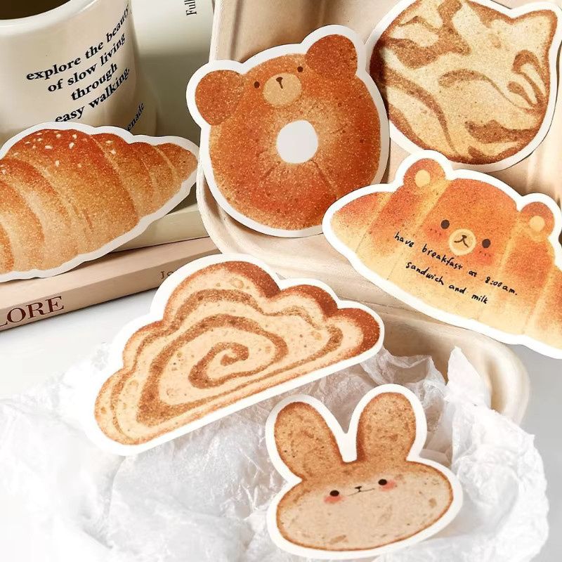 Kawaii Notizblock mit niedlichen Toast-Motiven für Büro und Schule, Mehrfarbig - Bild 2