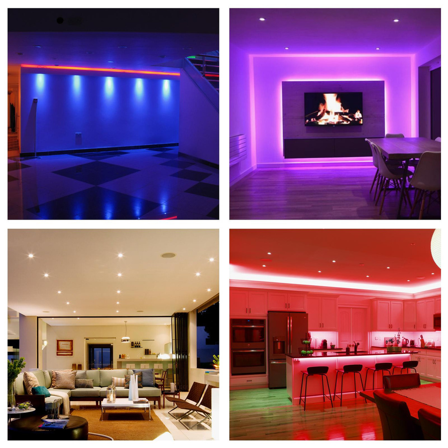 TOMTOP JMS 10er Set RGB LED Bodenstrahler IP67 wasserdicht, dimmbar und farbwechselnd, rund, Edelstahl Silber, für Außenbereich, Garten und Sauna - Bild 6
