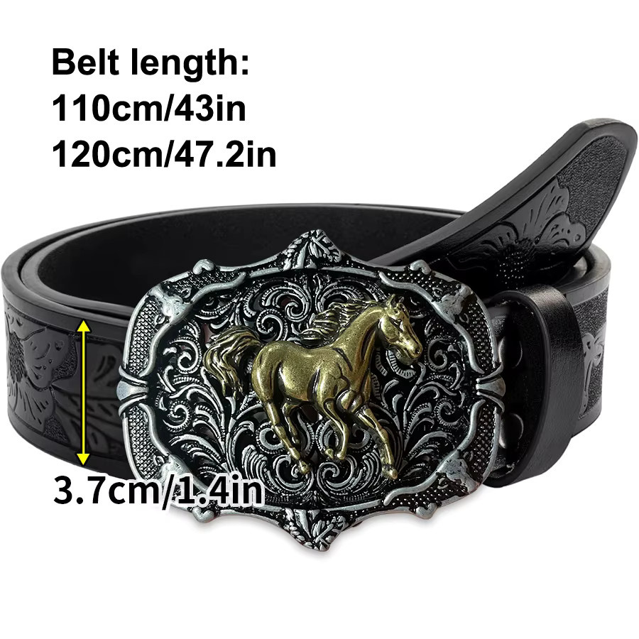 Mttzo Gürtelschnalle Legierung, Tang-Gras-Hohlmuster, Unisex - Bild 2