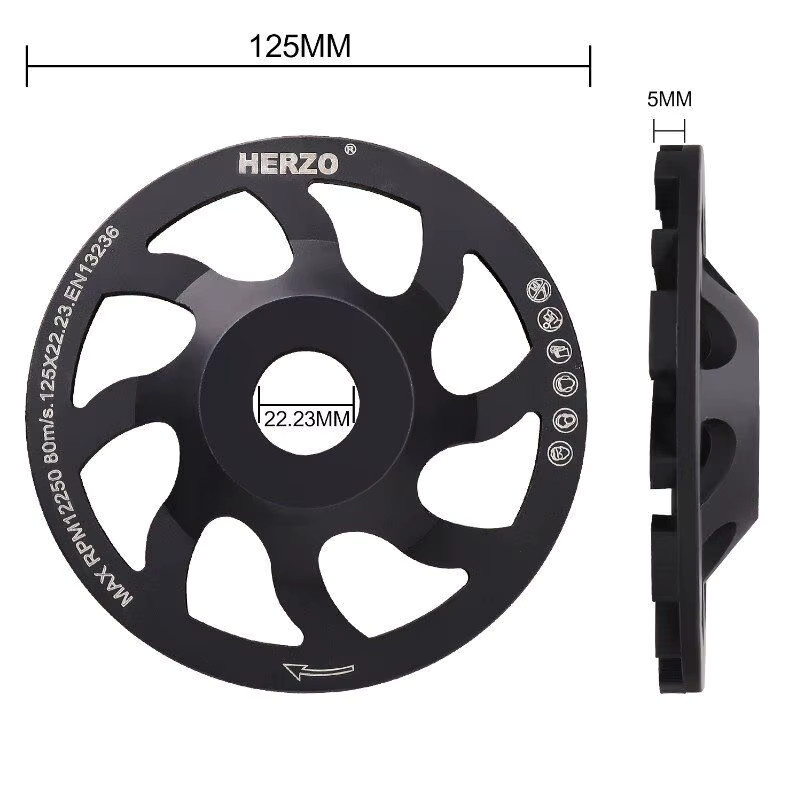 HERZO HSO5.OE Diamant-Schleifscheibe in Schwarz, Durchmesser: 125 mm - Bild 2