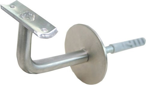 ALPERTEC Stützelement aus Edelstahl in Silber, gebürstet, B/T/H: 6,0 x 5,0 x 7,5 cm - Bild 1