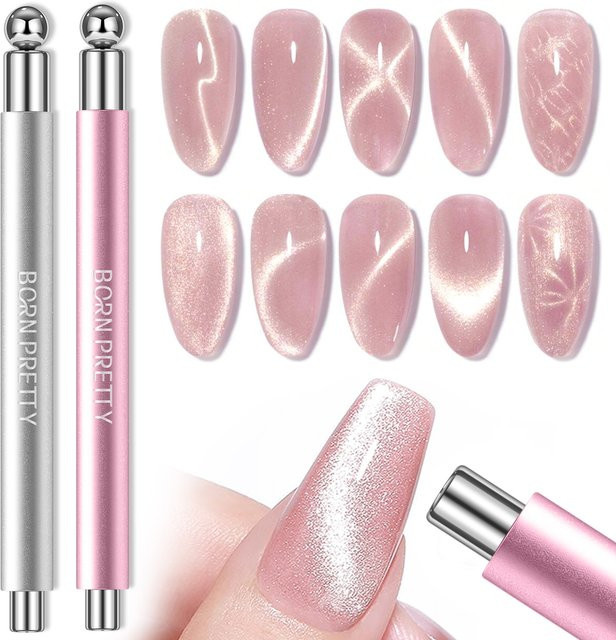 BORN PRETTY Dual-End Cat Magnetic Eye Stick, Silber, Schimmernd - Bild 1