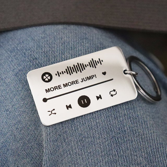 Code-Schlüsselanhänger Enjoy steel, Unisex - Bild 1
