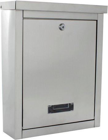 Rottner Tresor Briefkasten Tarvis aus Edelstahl in Edelstahlfarben und Grau, B: 31 cm, H: 40 cm - Bild 1
