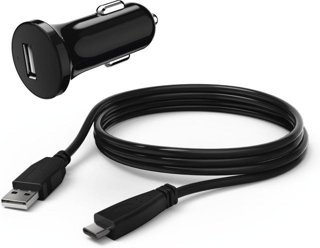 KFZ-Ladegerät mit USB-C-Kabel für Nintendo Switch und Switch Lite, Schwarz - Bild 1