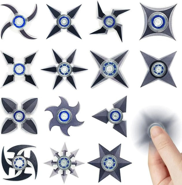 soulbao Dart Modell Fingertip Gyroskop, 10-teiliges Set, Schwarz - Bild 1