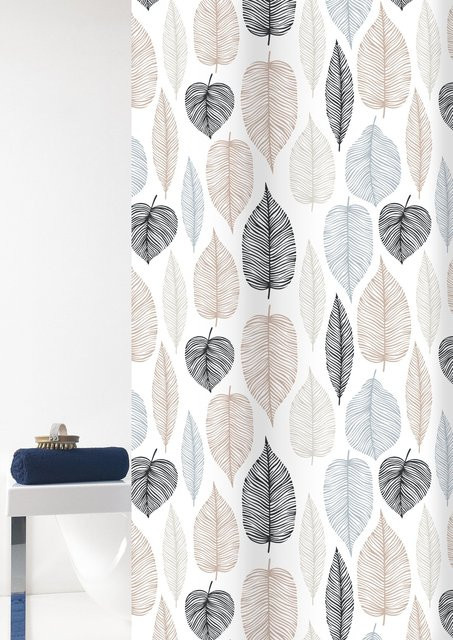 Duschvorhang DUETTO in Multicolour mit Naturmotiv, wasserdicht und waschbar, H x B x T: 180 x 200 x 1 cm - Bild 1