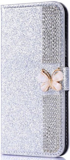 Leder Portemonnaie Hülle für Samsung Galaxy S26 Ultra S25 FE S24 S23 S22 Plus A14 A15 A16 A17 A26 A36 A56 A54 A34 A35 A55 A13 A33 in Silber - Bild 1
