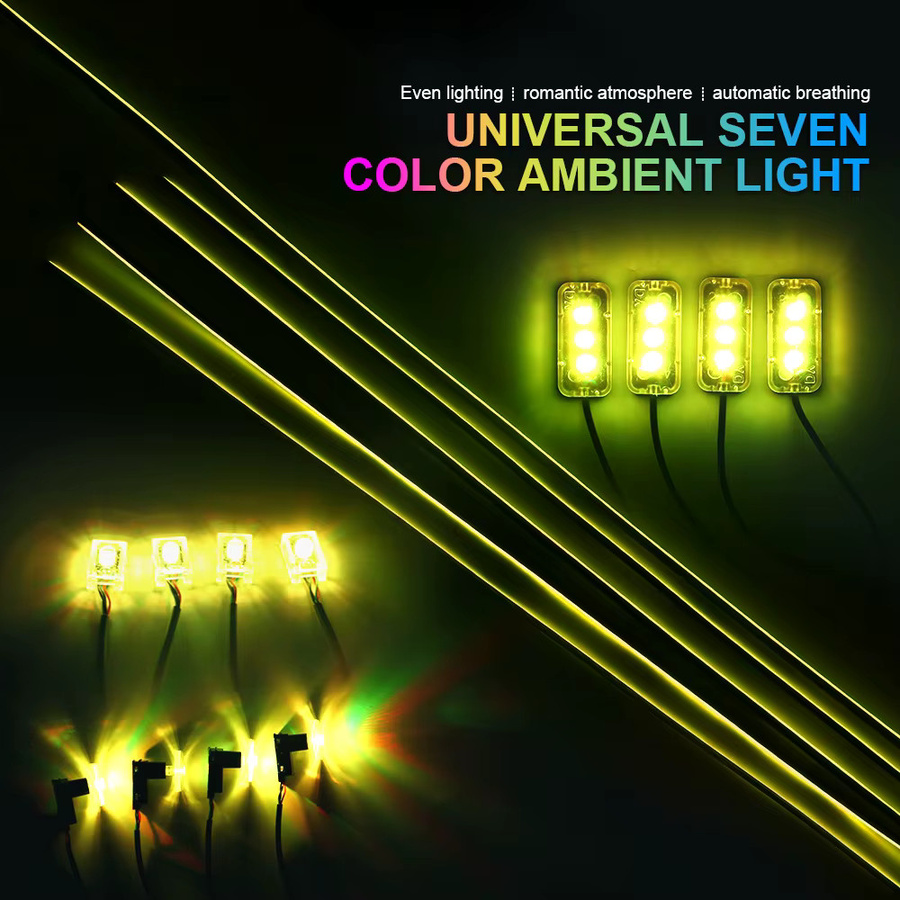 KALADA Universal 18 in 1 Dual Zone Auto Umgebungsbeleuchtung Kit mit RGB Neon LED Acryl Lichtstreifen und App-Steuerung in Multicolour - Bild 4