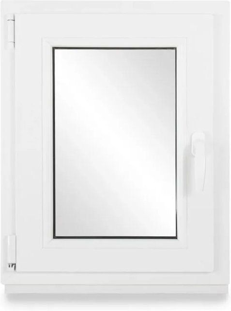 Neruli Kellerfenster Kunststoff Weiß Dreh-Kipp mit 2-Fach-Glas und schwarzer Dichtung B/H: 65 x 70 cm, DIN Links - Bild 1