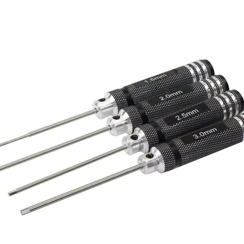 Alikote Hexagon Schraubendreher-Set aus Titan Nitrid in Gold und Multicolour für RC Hubschrauber, 4-teilig, Größen: 1,5mm, 2mm, 2,5mm, 3,0mm - Bild 2