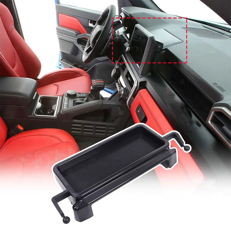Suetlcoity Doppel Telefonhalter Basis für Toyota Tacoma 2024 2025 SR SR5 TRD in Schwarz - Bild 3