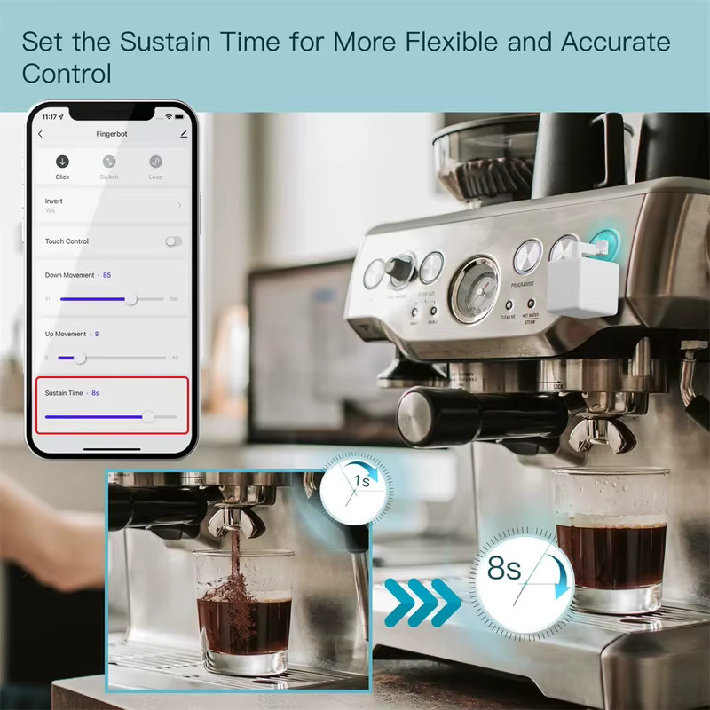 RSH Smart Fingerbot Schalter-Timer-Steuerung in Schwarz, kompatibel mit Tuya Smart, Alexa und Google Assistant via Wi-Fi - Bild 6