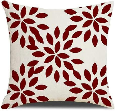 Dekorative Kissenhülle JMG Clothing quadratisch in Rot und Weiß mit geometrischem Design, B/T/H: 45 x 45 x 0 cm - Bild 1