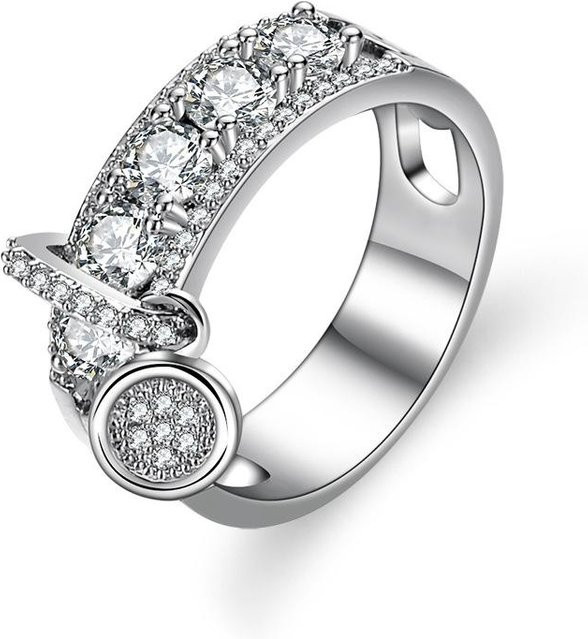 YIRAN Jewelry Verschlussring, Kupfer, Weiß, Zirkonia, Damen - Bild 1