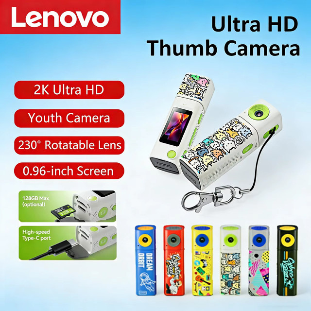 Lenovo G10 Lippenstift-CCD 2K Mini-Daumenkamera Actionkamera mit HD-Weitwinkel in Blau - Bild 1