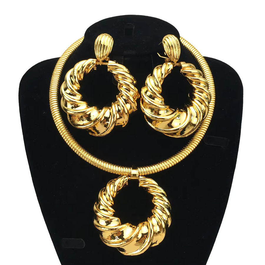 Schmuck-Set Halskette und Ohrring, Gold, Damen - Bild 3