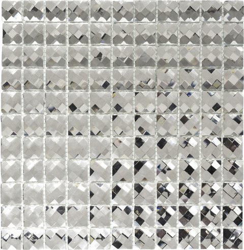 HuH Mosaik Mosaikfliese Qin Shi in Silber mit Steinoptik und Glanzeffekt, B/H: 30 x 30 cm - Bild 1