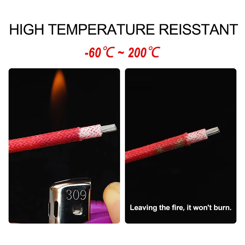 Hitzebeständiges Glasfaser-Silikonkabel in Schwarz für Fußbodenheizungselemente mit Querschnitt von 0,3mm bis 6mm² - Bild 3