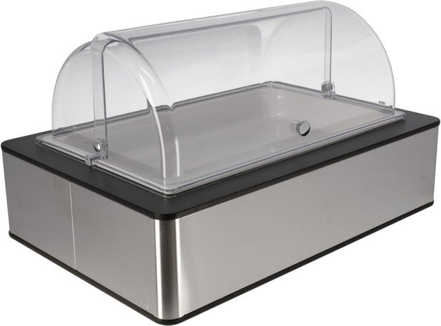 VEGA Buffetvitrine Fundale hoch GN 1/1 aus Melamin in Weiß, Edelstahl, Anthrazit und Transparent, B/T/H: 63 x 42,5 x 33,9 cm - Bild 1