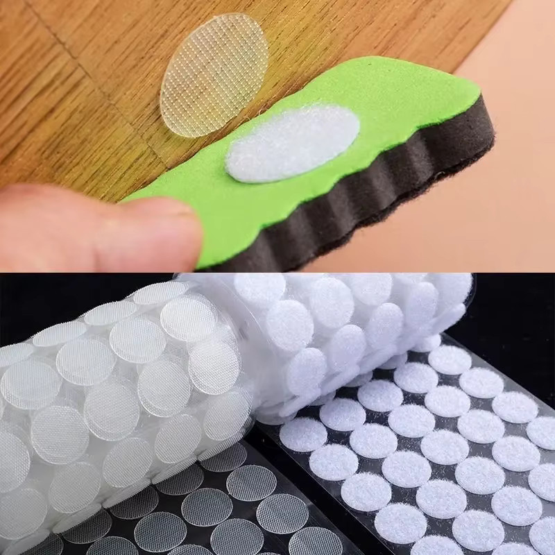 Selbstklebende Klettverschluss-Punktaufkleber in Transparent und Weiß, runde Belcro-Klebeband-Punkte aus Kunststoff, Durchmesser: 10 mm, 15 mm und 20 mm - Bild 5