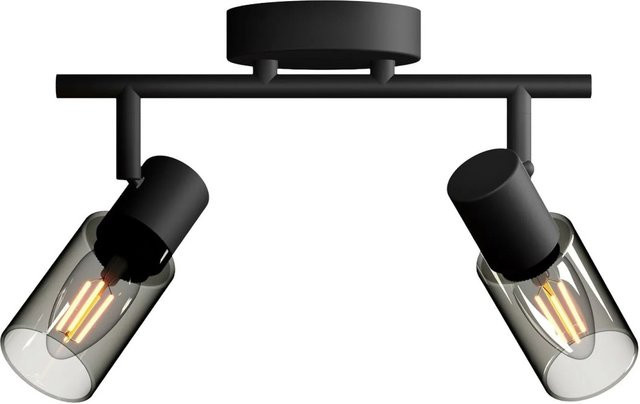Philips Hue Spot Palms Deckenleuchte 2-flammig Schwarz mit Glas und Metall, verstellbar, E14 - Bild 1
