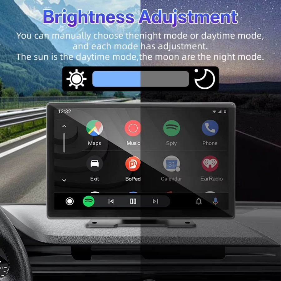 Hippcron 9-Zoll Auto-HD-Display mit kabellosem CarPlay und Android Auto, MP5-Multimedia-Player mit Mirror Link, Schwarz - Bild 4