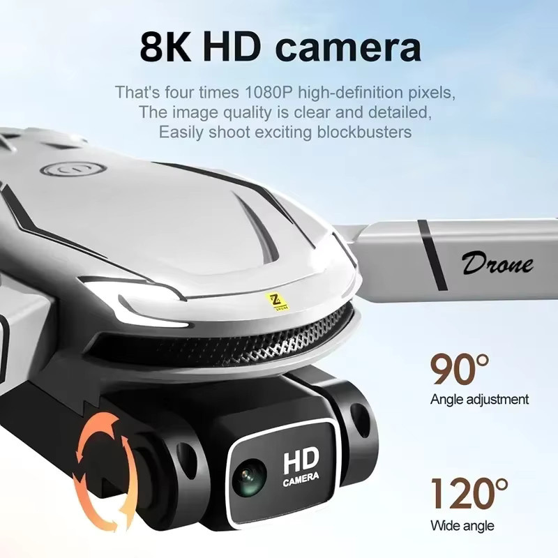 DIXSG Drohne V88 8K 5G Quadcopter mit HD-Doppelkamera in Schwarz - Bild 2