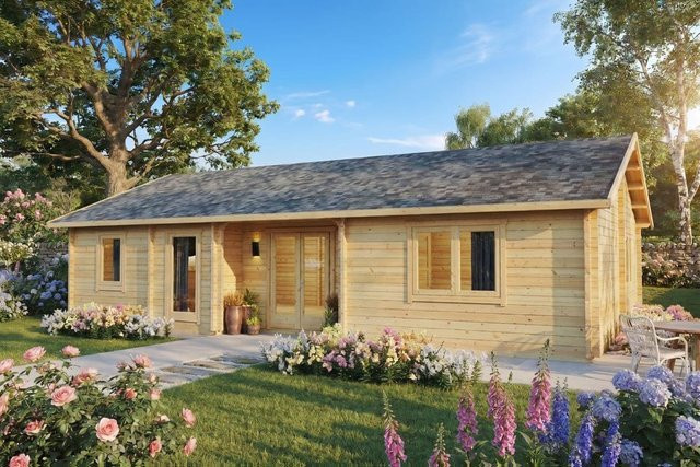 Blockhaus Dune als Ferienhaus mit den Maßen 11 x 6 m - Bild 1