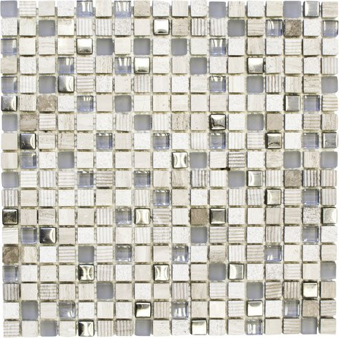 HuH Mosaik Wandfliese in Grau mit Steinoptik, B/L: 30,5 x 30,5 cm - Bild 1