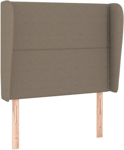 vidaXL Kopfteil mit Ohren in Beige, Stoff, B: 103 cm, T: 23 cm, H: 118-128 cm - Bild 1