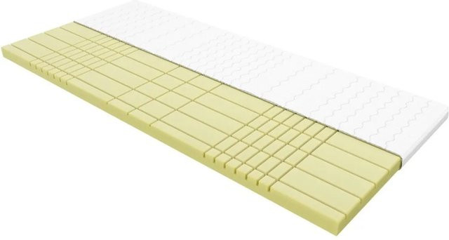 AM Qualitätsmatratzen 3D Deluxe 7-Zonen Kaltschaum Topper RG50 mit Lyocell Bezug in Weiß, B/T: 100 x 210 cm - Bild 1