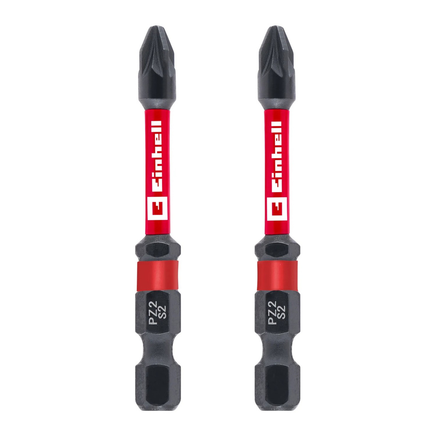 Einhell Impact Bit-Set mit Doppel-Torsion, 2-teilig, PZ2, rot, Stahl - Bild 2
