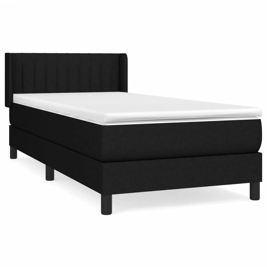 vidaXL Boxspringbett mit Matratze Schwarz B/T/H: 90 x 200 cm - Bild 2