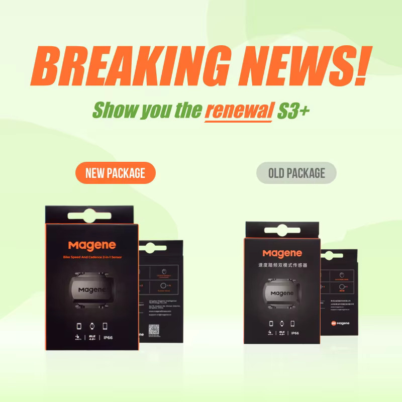 Magene S3+ Trittfrequenzsensor und Geschwindigkeitssensor in Schwarz mit ANT+ und Bluetooth Kompatibilität für Garmin IGP und Bryton Fahrradcomputer - Bild 4