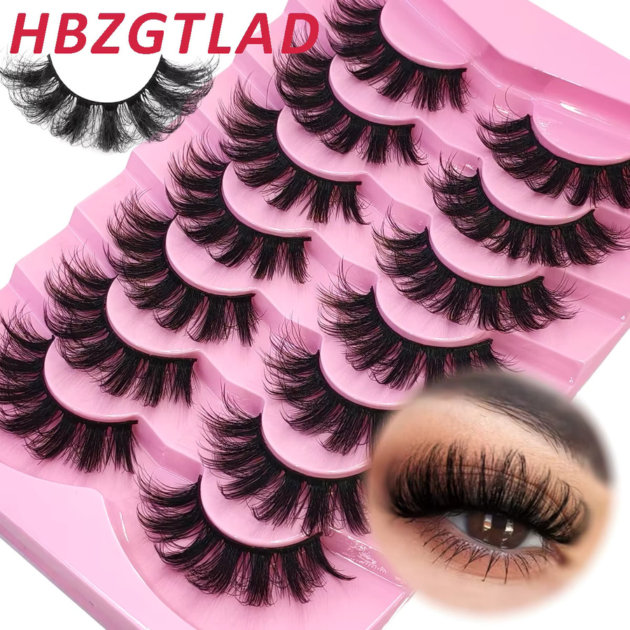 HBZGTLAD Künstliche Wimpern, 3D-Nerzwimpern, Black, Unisex - Bild 2
