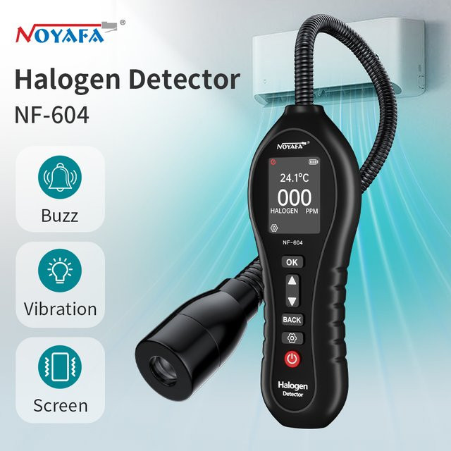 Noyafa Kältemittel-Lecksucher NF-604 Halogen-Lecksucher mit LCD-Display in Schwarz - Bild 1