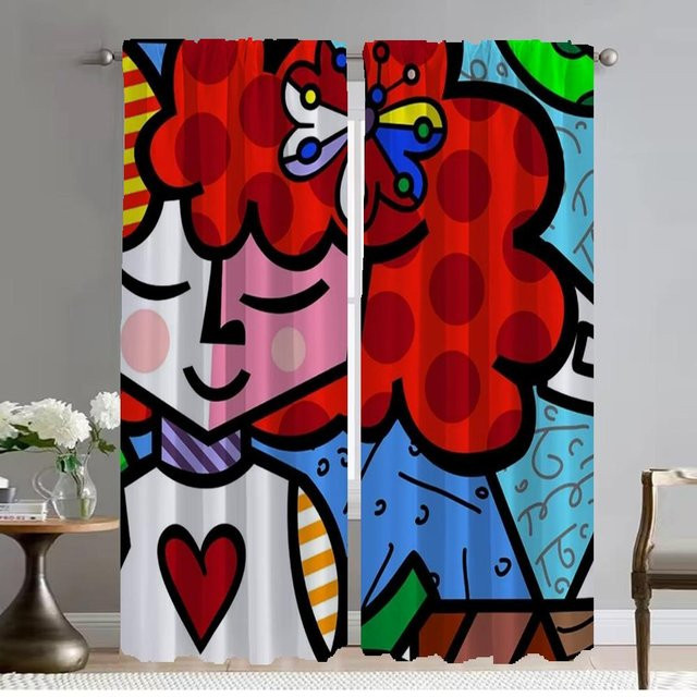 Moderne Küchengardinen Kamera Britto Shades im 2er-Set, halbtransparent, mehrfarbig, B: 50 cm, H: 70 cm - Bild 1
