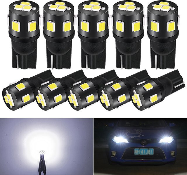 Neallor 10er Set T10 W5W LED Autolampen Canbus 12V in Weiß 6500K für Innenraum, Dome, Tür und Kennzeichen - Bild 1