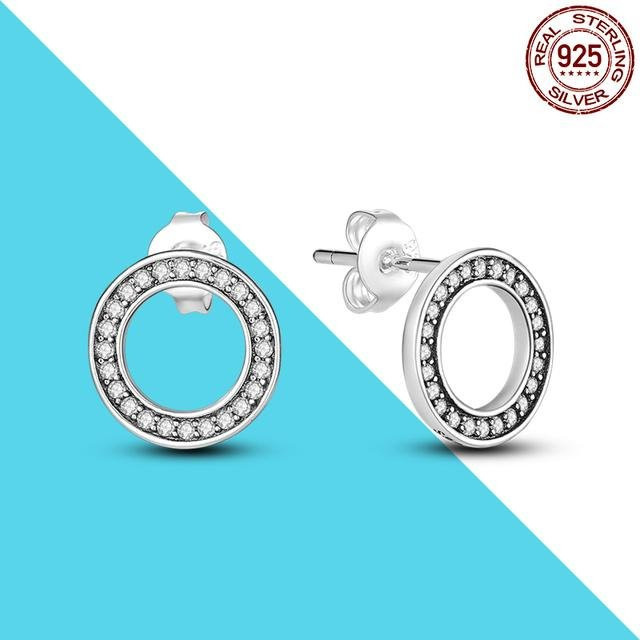 Charm-Doppel-Creolen 925 Silber, Damen - Bild 1