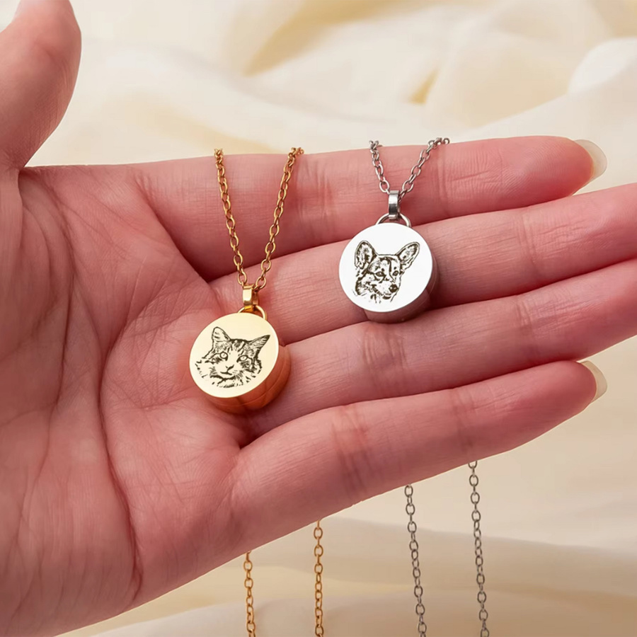 Anhänger Edelstahl, runder Kreis, Unisex - Bild 3