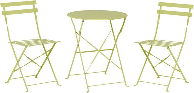 Beliani Bistro Set Grün aus Metall - Bild 1