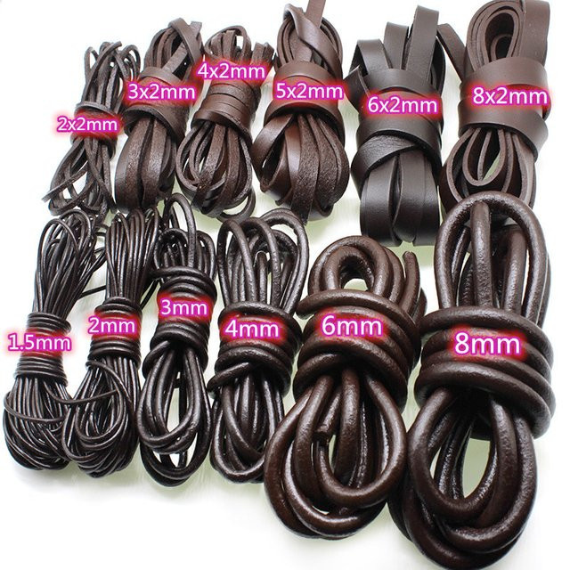 SUMOORL Uhrenarmband Echtleder, braun, 2 Meter - Bild 1