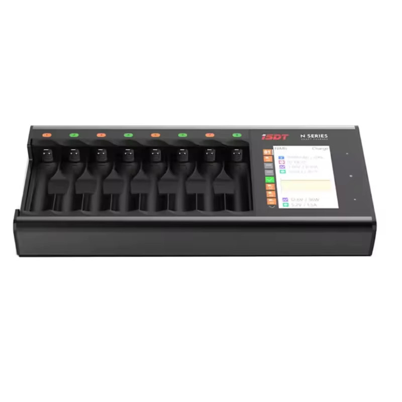 ISDT Smart Batterieladegerät für AA und AAA Batterien, 5-12V, kompatibel mit Li-Ion, LiHv, Ni-MH, Ni-Cd und LiFePO4, Schwarz - Bild 1