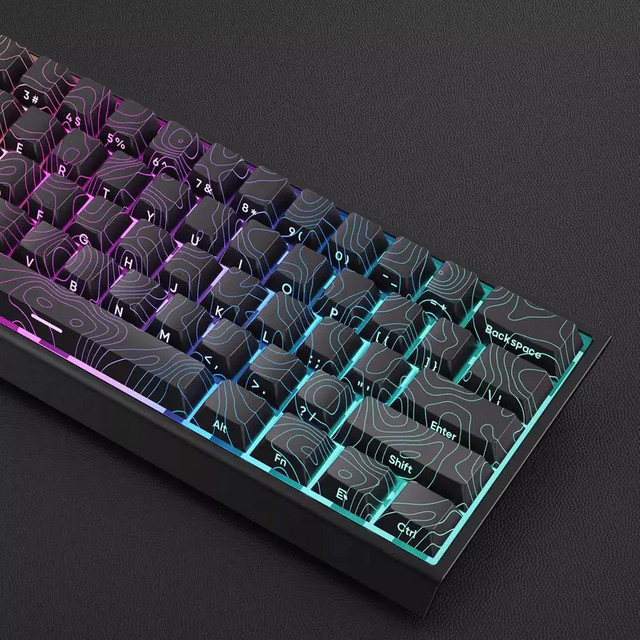 2026 Super Contour PBT Tastenkappen mit seitlicher Beleuchtung für mechanische Gaming-Tastaturen in Weiß - Bild 1